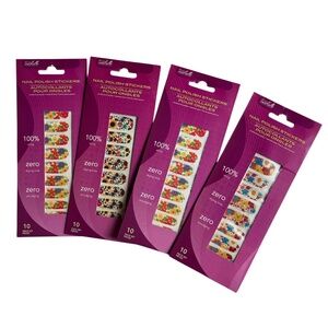 Nail Stickers Autumn Fall Floral Pack of 4 NWT